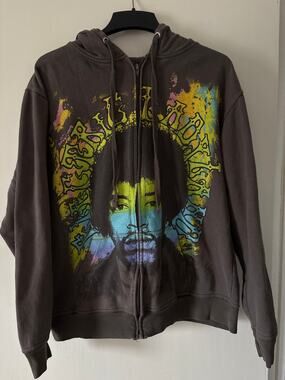 Stone Free 2009 Jimi Hendrix Electric Ladyland Full Zip Hoodie Sweatshirt XXL